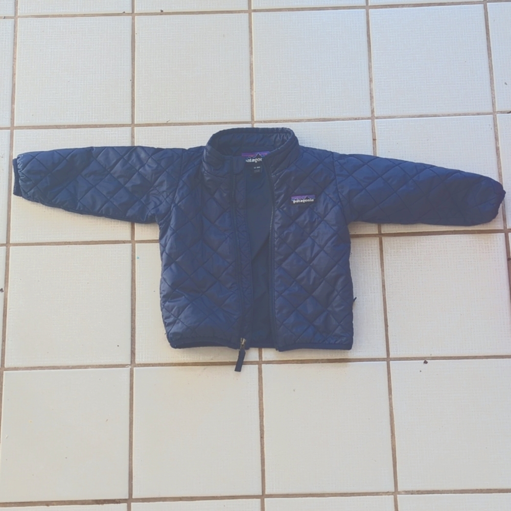 PATAGONIA Baby light weight quilted jacket, 12 - 18 months, Navy